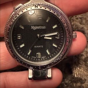 Black and Silver Men's Keychain Watch